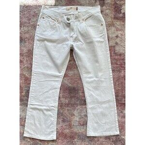 Levi's Women's Straight Jeans White Low Rise Stretch Denim 5-Pocket
